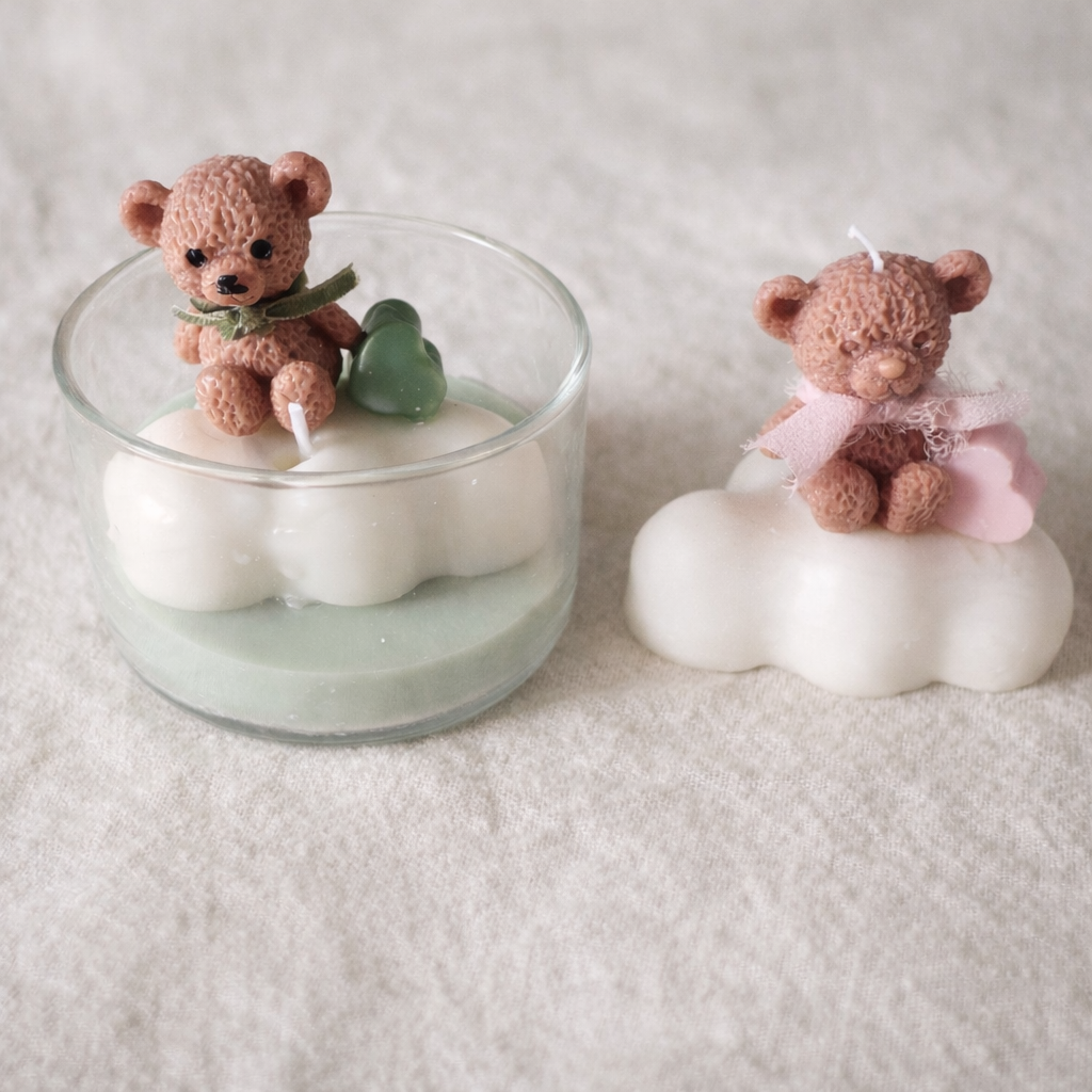 Baby Bear Cloud Candle